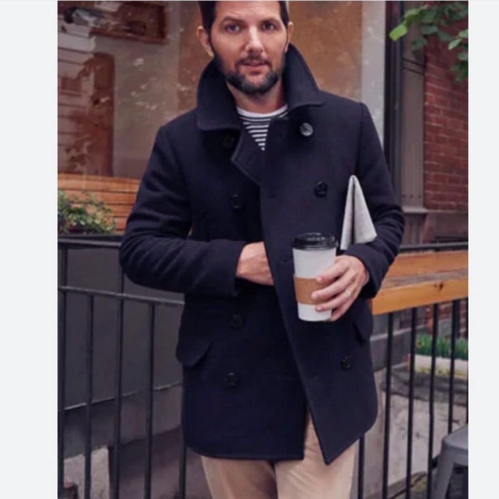 J.Crew Bayswater Peacoat Charcoal Wool‎ Thinsulate Men's Sz S
